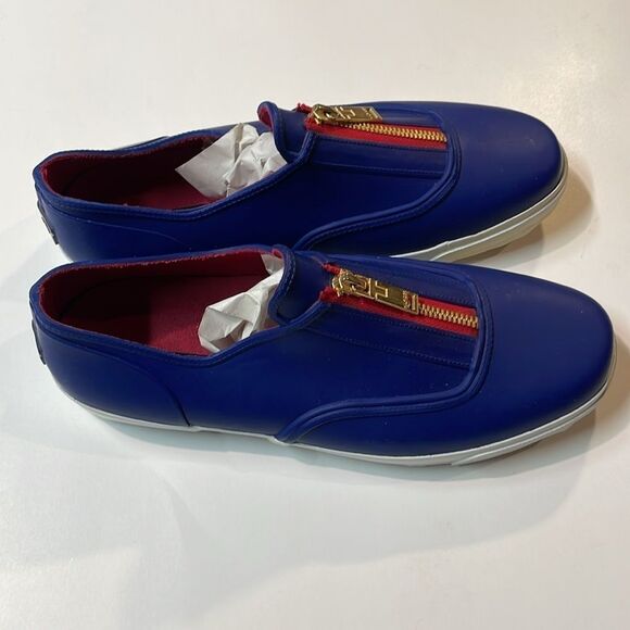 Tommy Hilfiger Mens Typhoon Boat Rain Rubber Blue Slip On Sz 9 - Picture 2 of 9